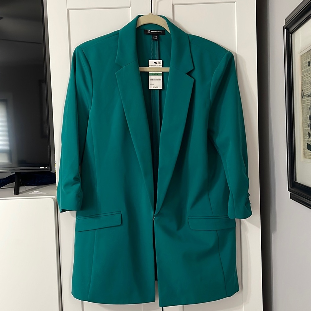 INC green blazer